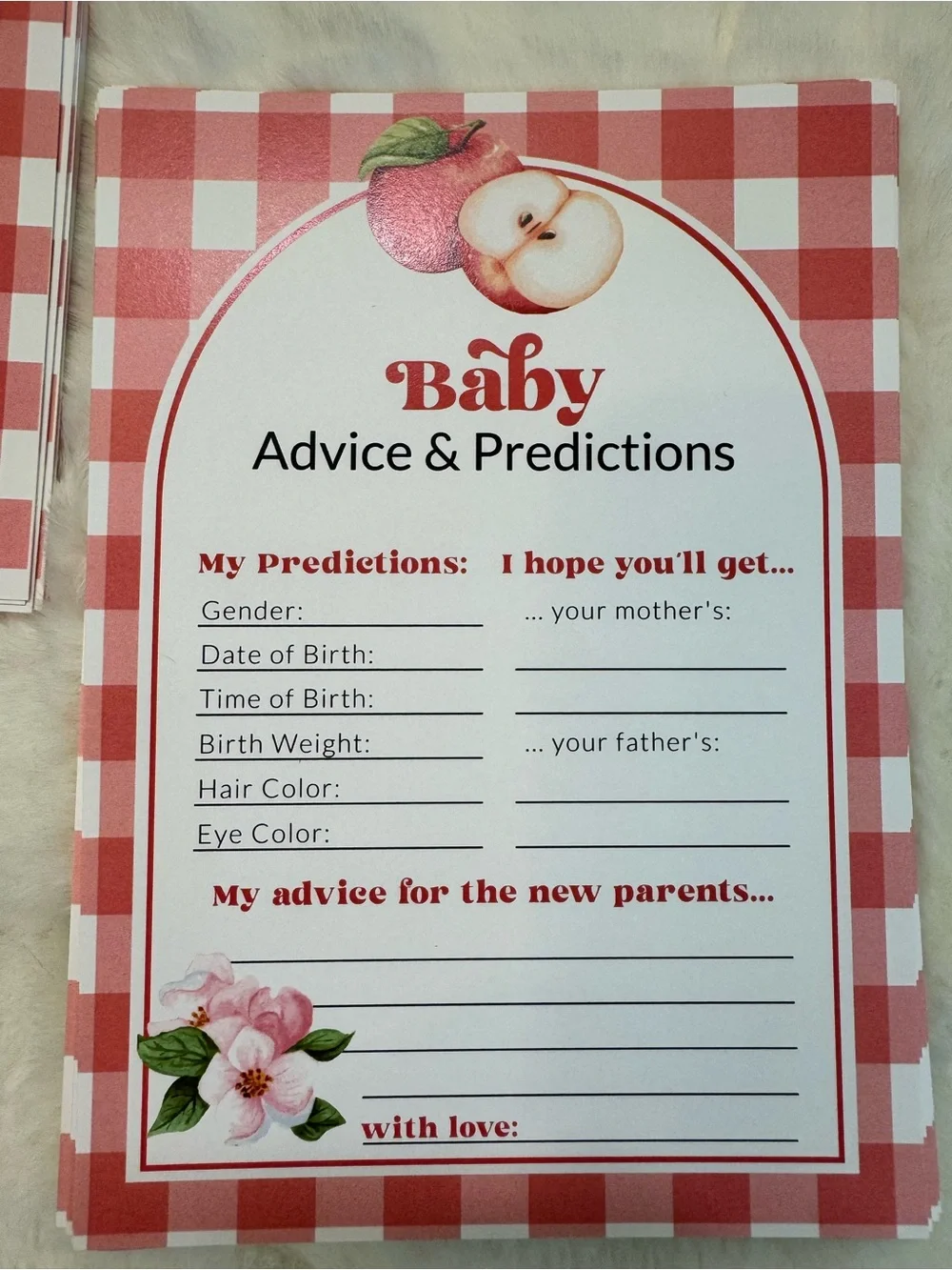 Apple Theme Baby Shower Games